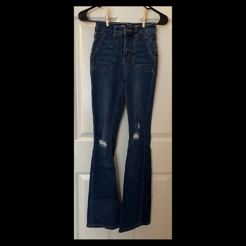 Sky and Sparrow High Waisted Flare Jeans • size 0